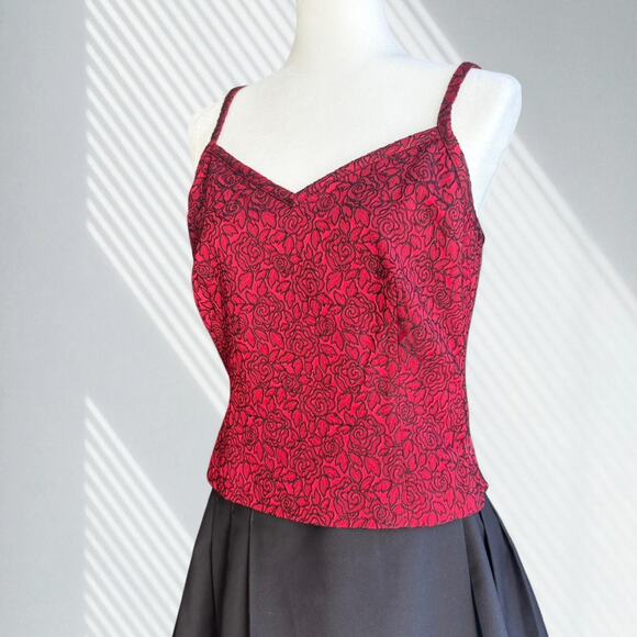 Nwt Doncaster red jacquard corset top - Picture 2 of 5